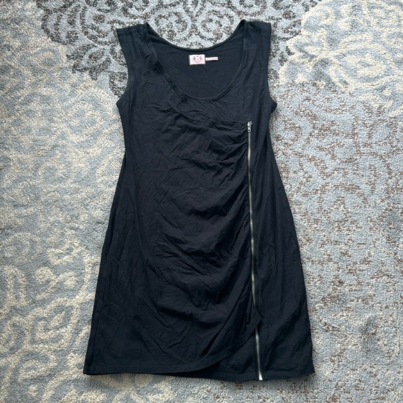 Juicy Couture Zippered Wrap Dress Black Medium - Picture 1 of 7